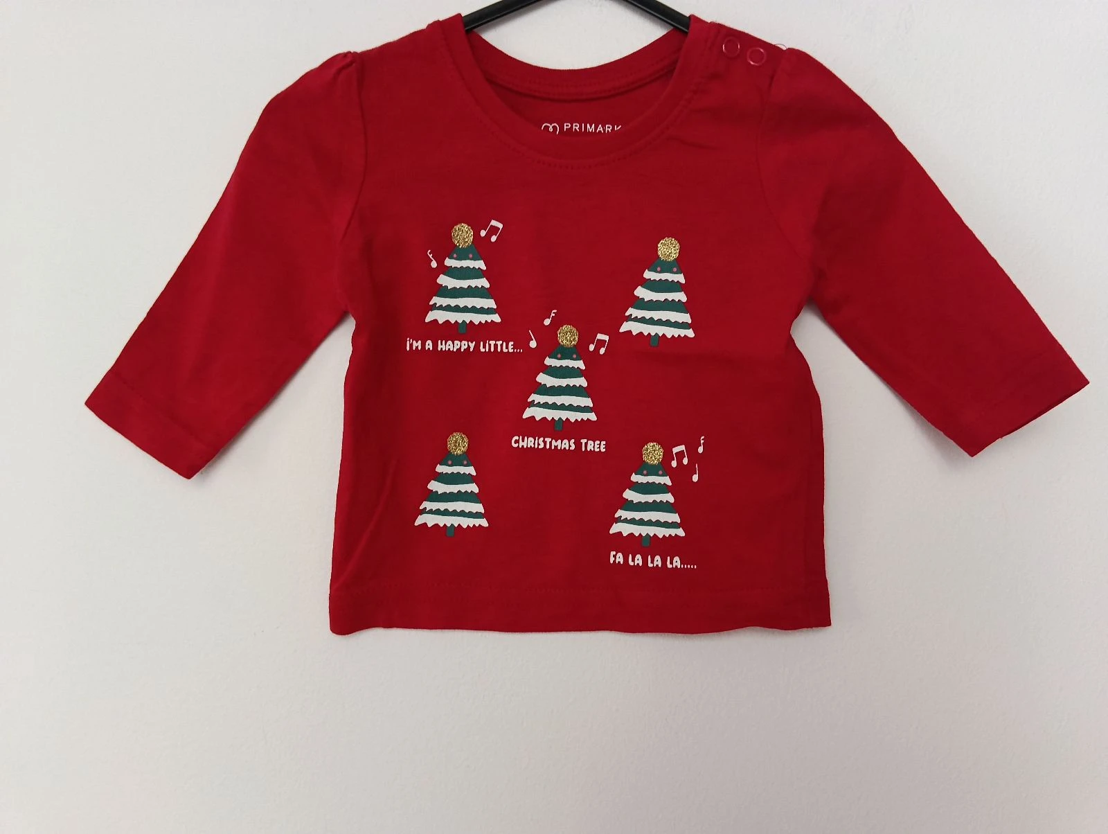 Tee-shirt Noël Primark 0/3 MOIS 